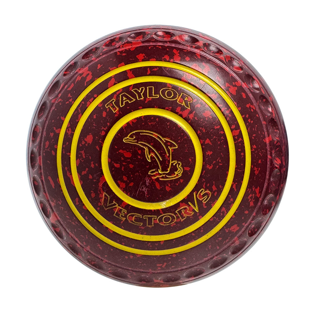 Taylor (Pre-Owned) Vector VS Lawn Bowls Size 3 Heavy Gripped - Red Speckle HAD517485E Taylor