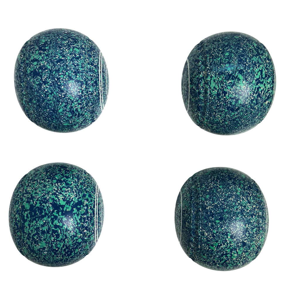 Greenmaster (Pre-Owned) Premier Lawn Bowls Size 1 Heavy Gripped - Lime/Blue - P364943
