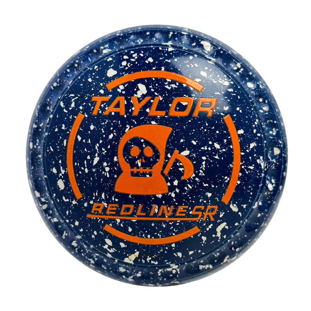 Taylor SR Lawn Bowls Size 3 Heavy Gripped Blue/White - HAD6506A