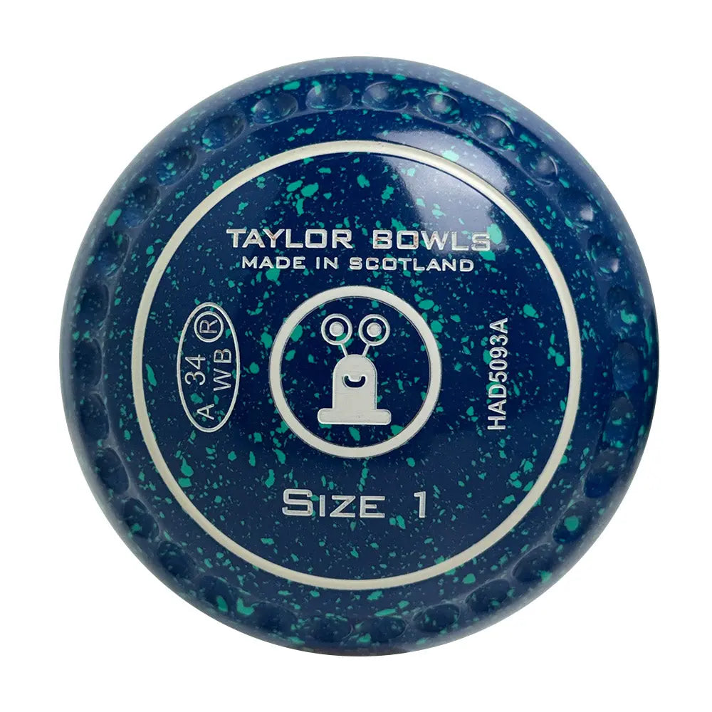 Taylor GTR Lawn Bowls Size 1 Heavy Gripped Blue/Mint - HAD5093A - Bowls City