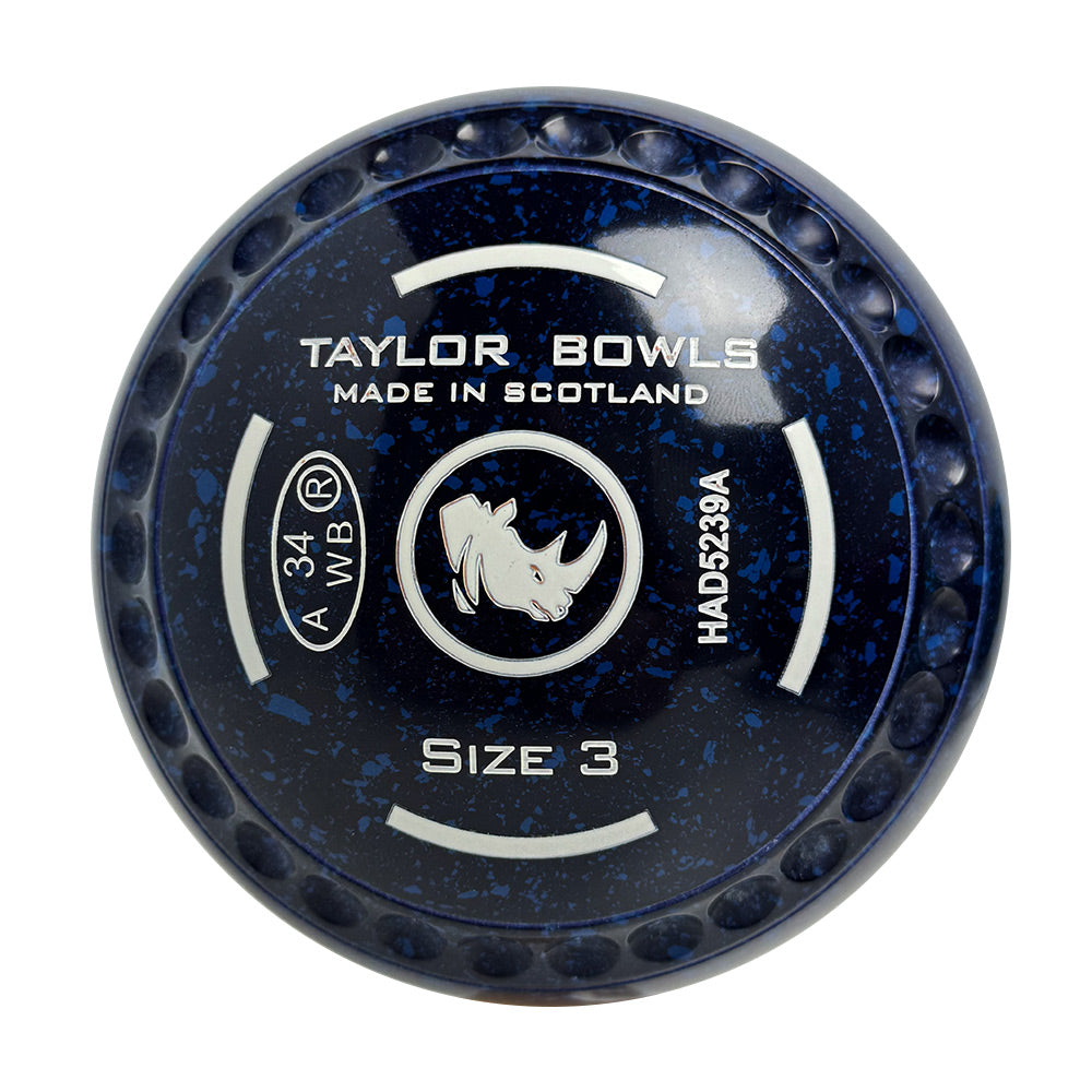 Taylor SR Lawn Bowls Size 3 Heavy Dark Blue/Blue - HAD5239A