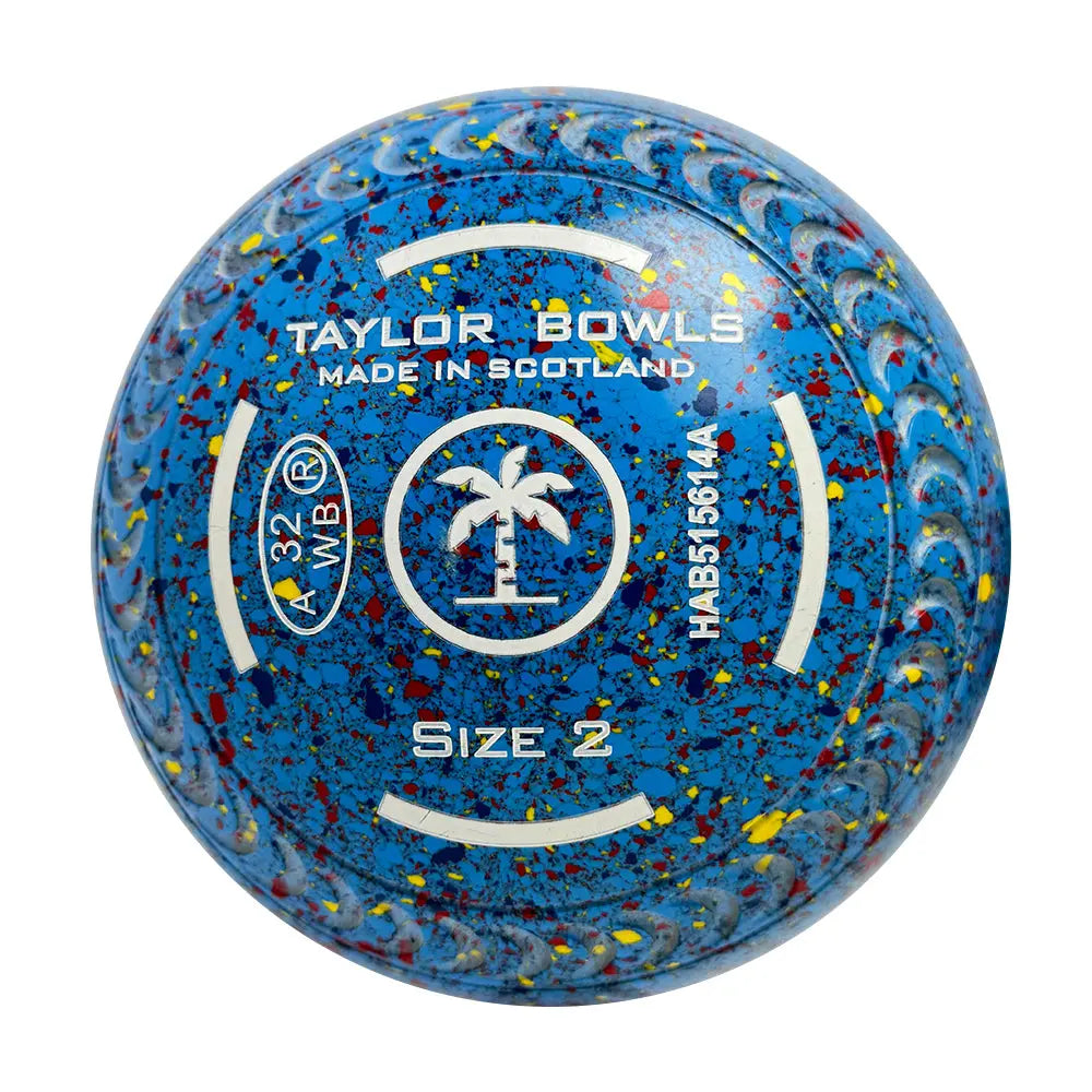 Taylor (Pre-Owned) Redline SR Lawn Bowls Size 2 Heavy Gripped - Blue Speckle HAB515614A Taylor