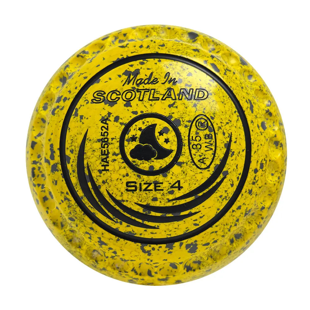 Taylor SRV Lawn Bowls Size 4 Heavy Gripped Yellow/Grey - HAE5652A