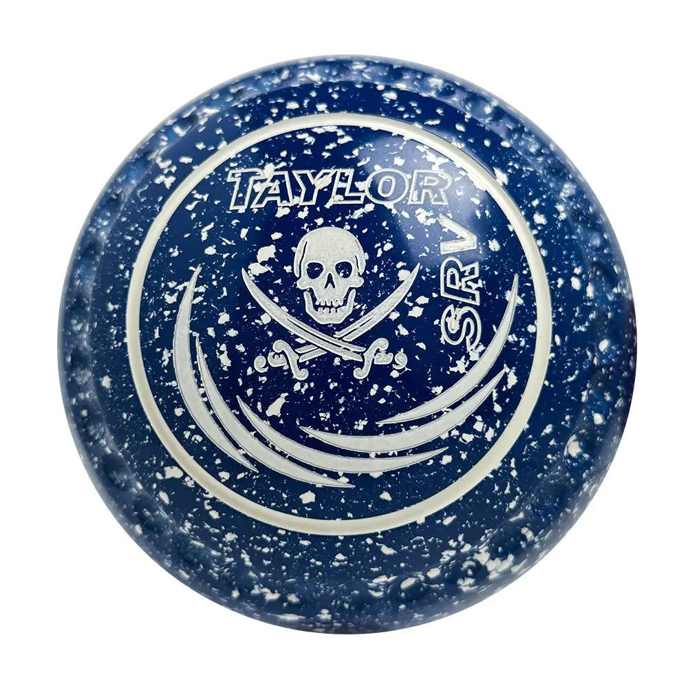 Taylor SRV Lawn Bowls Size 4 Heavy Gripped Blue/White - HAE6024A