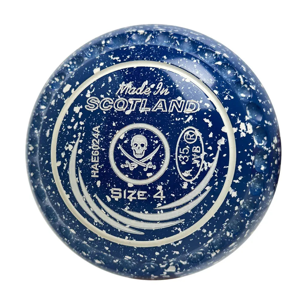 Taylor SRV Lawn Bowls Size 4 Heavy Gripped Blue/White - HAE6024A