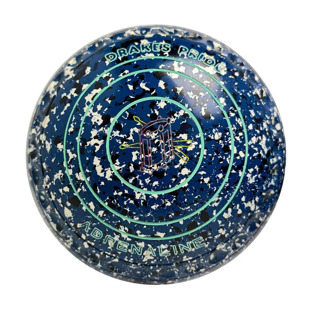 Drakes Pride (Pre-Owned) Adrenaline Lawn Bowls 4 Heavy Gripped Blue/Navy/White L5-5046 Drakes Pride