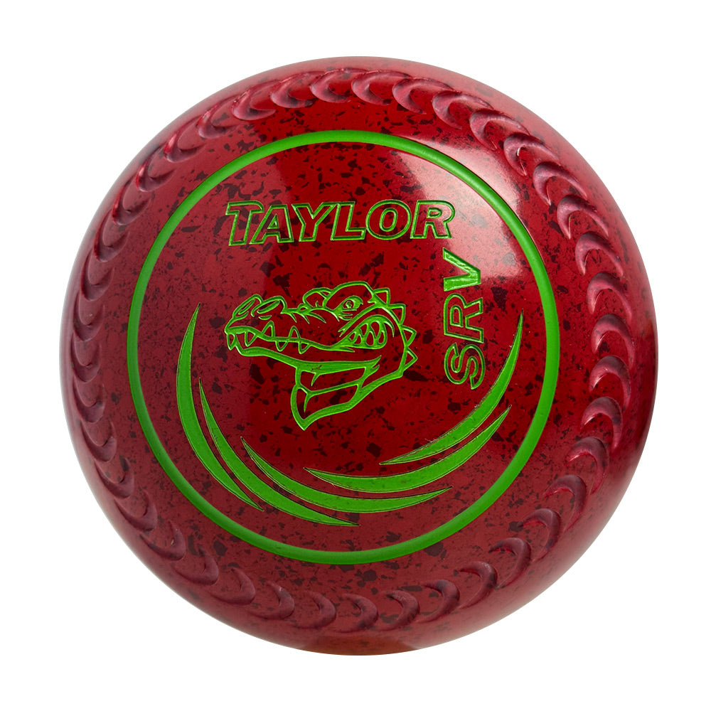 Taylor SRV Lawn Bowls Size 4 Heavy Gripped Red/Maroon HAD6256A