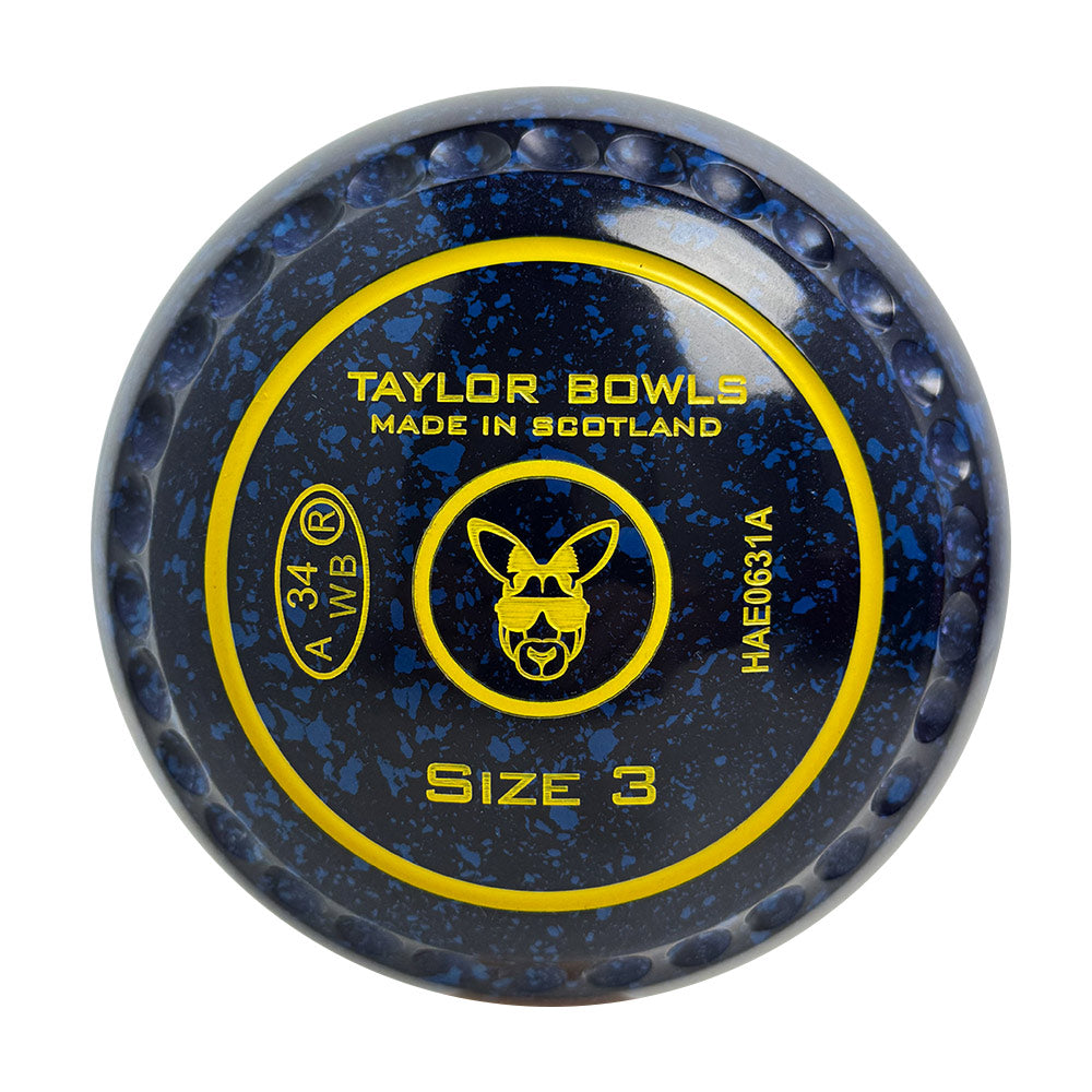 Taylor GTR Lawn Bowls Size 3 Heavy Gripped Dark Blue/Blue - HAE0631A