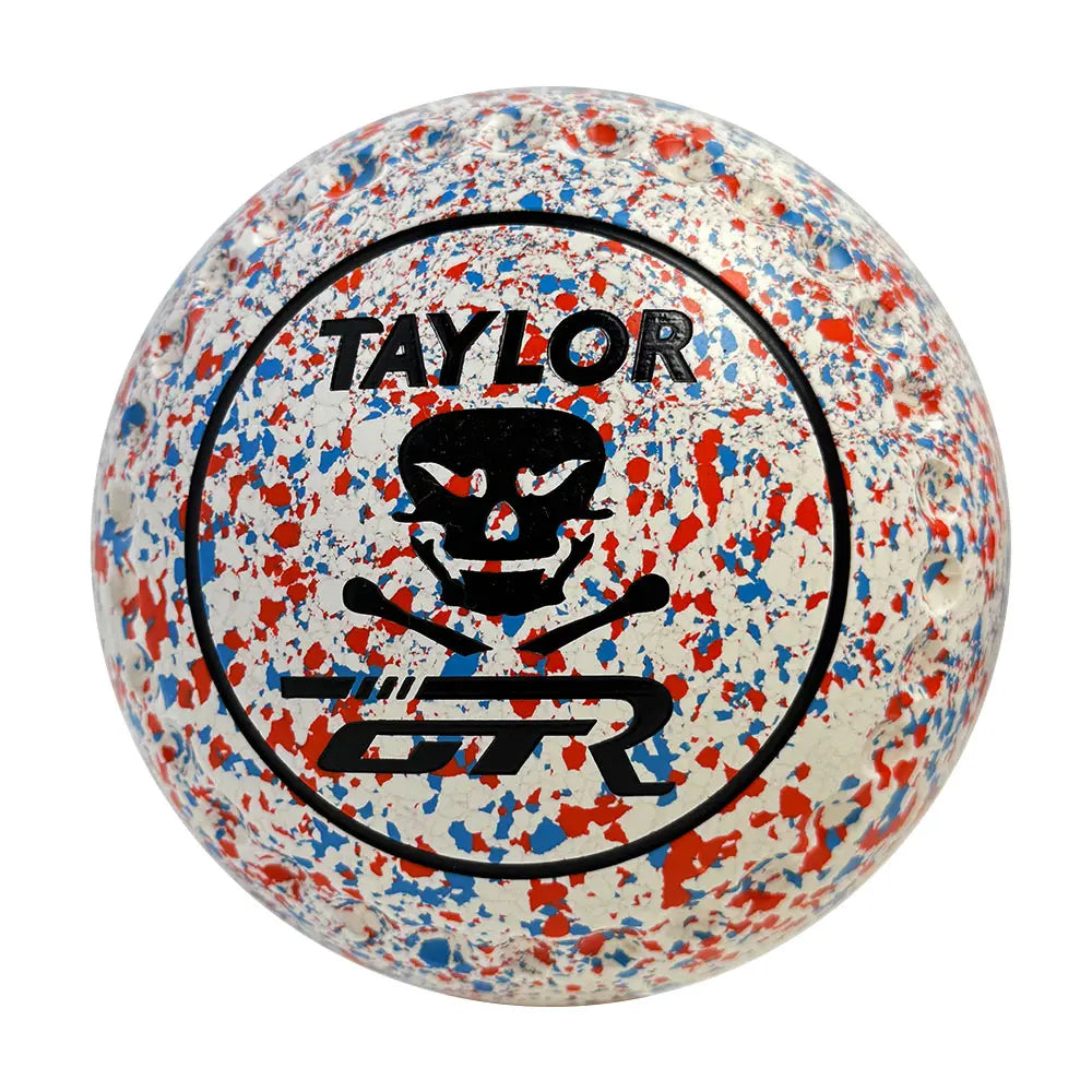 Taylor (Pre-Owned) GTR Lawn Bowls Size 2 Heavy Gripped - White/Orange Speckle HV486480A - Bowls City