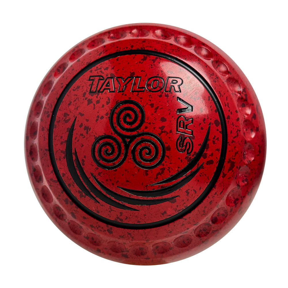 Taylor SRV Lawn Bowls Size 2 Heavy Gripped Red/Maroon HAD6499A