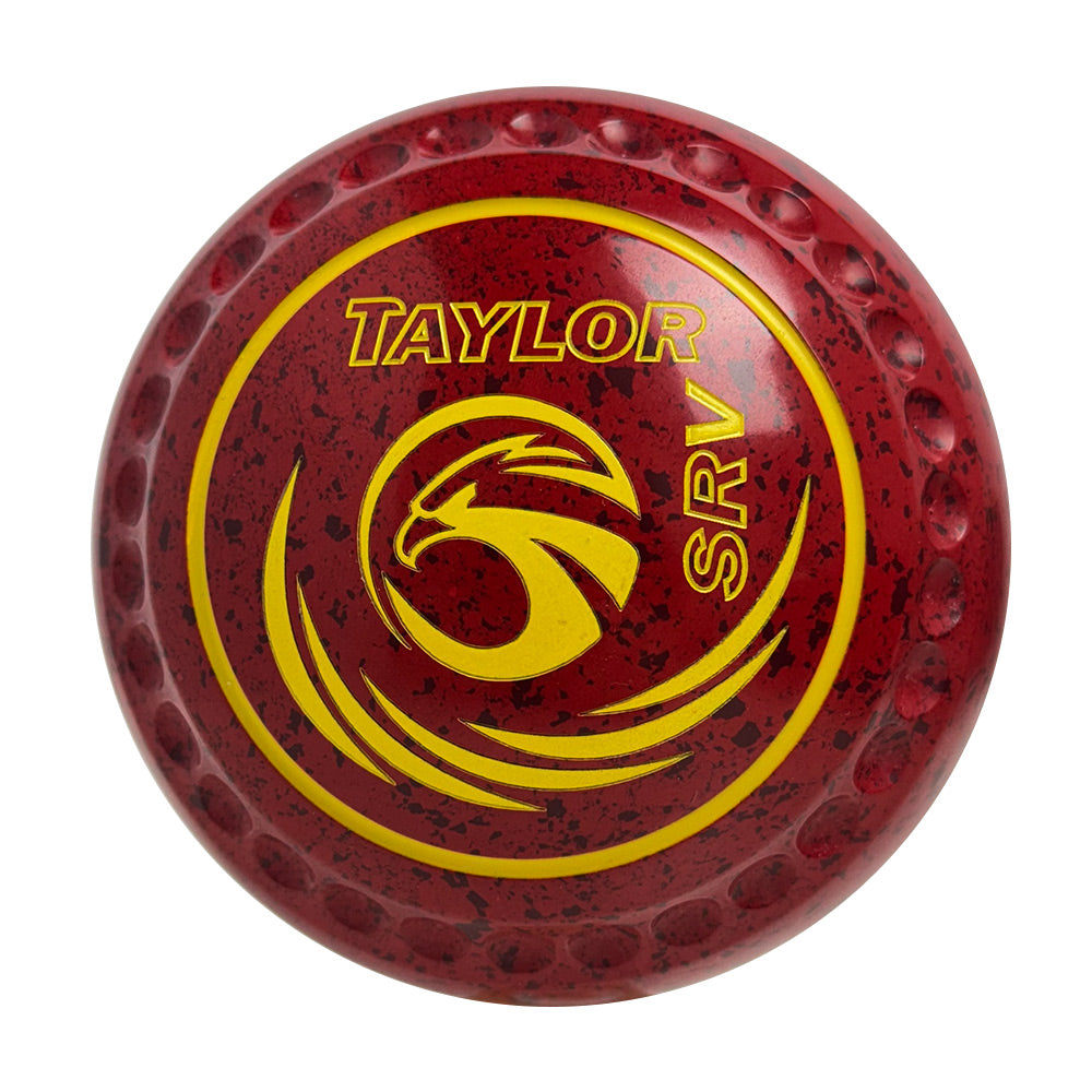 Taylor SRV Lawn Bowls Size 2 Heavy Gripped Red/Maroon HAD6500A