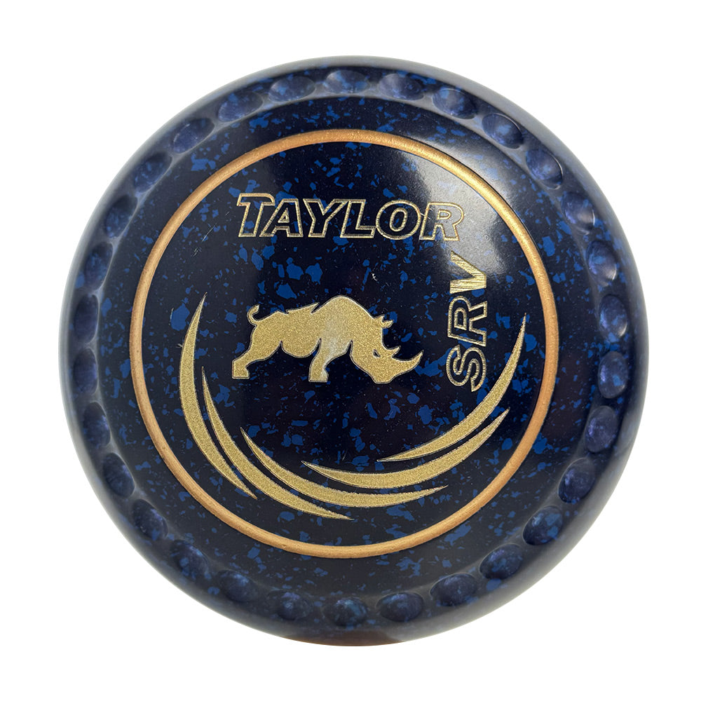 Taylor SRV Lawn Bowls Size 4 Heavy Gripped Dark Blue/Blue HAD6562A