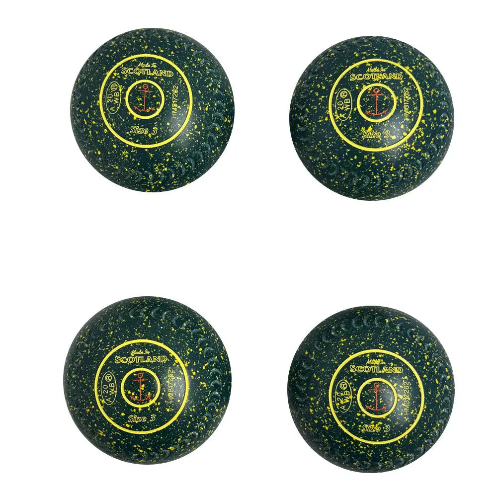 Taylor (Pre-Owned) Redline SR Lawn Bowls Size 3 Heavy Gripped - Green/Yellow Speckle HM317262 - Bowls City