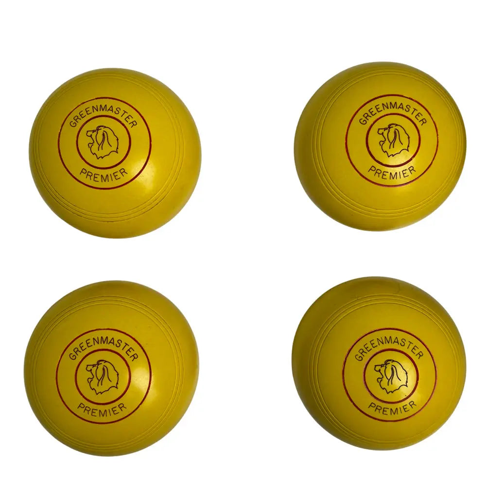 Greenmaster (Pre-Owned) Premier Lawn Bowls Size 4 Heavy Non-Gripped Yellow - D67268D Greenmaster