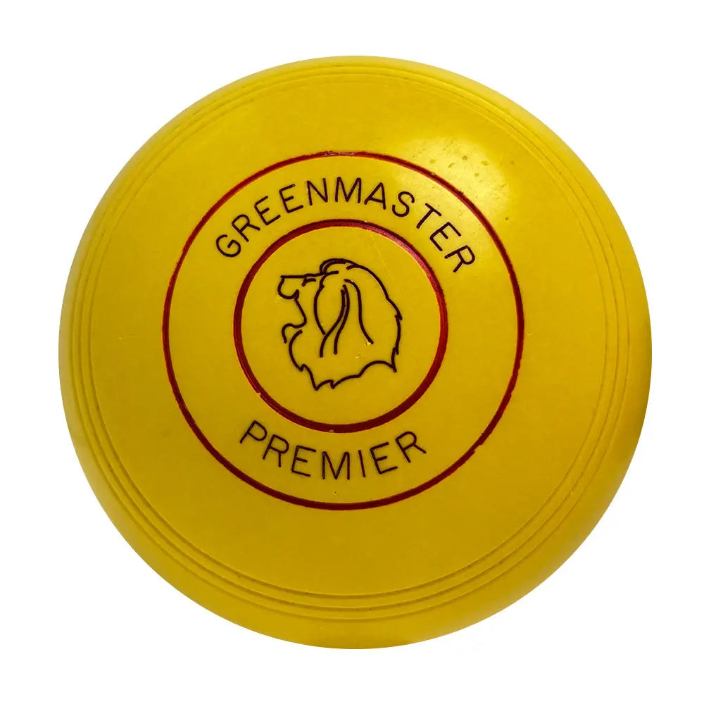 Greenmaster (Pre-Owned) Premier Lawn Bowls Size 4 Heavy Non-Gripped Yellow - D67268D Greenmaster