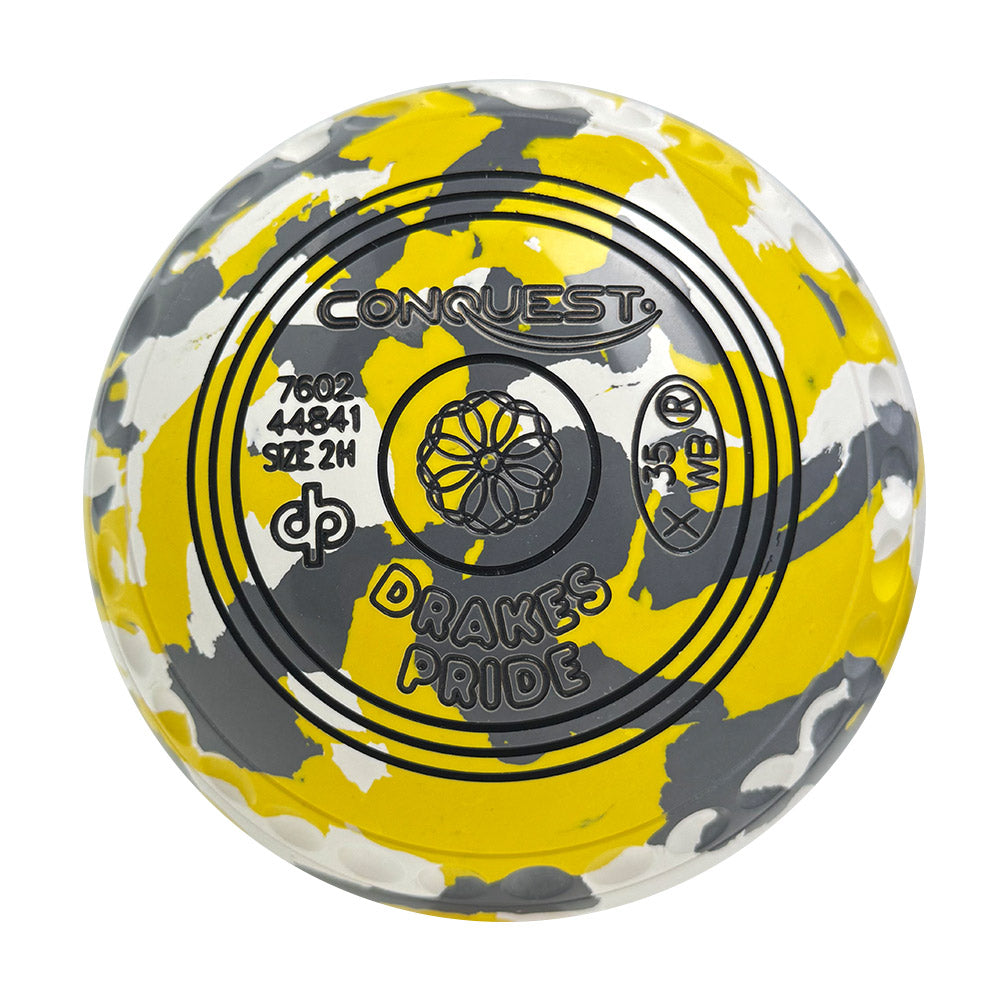 Drakes Pride Conquest Lawn Bowls Size 2 Heavy Gripped - Camo Solaris - 7602-44841