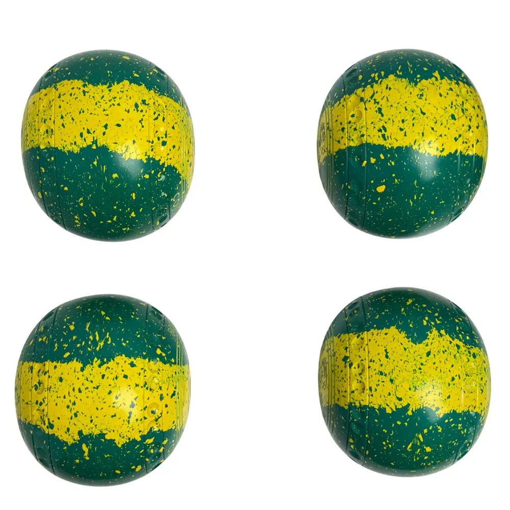 Drakes Pride (Pre-Owned) Conquest Lawn Bowls Size 3 Heavy Gripped Tri-Band Green/Yellow X7-7756 Drakes Pride