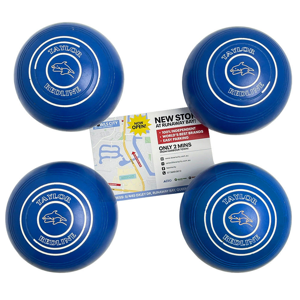 Taylor (Pre-Owned) Redline  Lawn Bowls Size 4 Heavy Non-Gripped - Blue