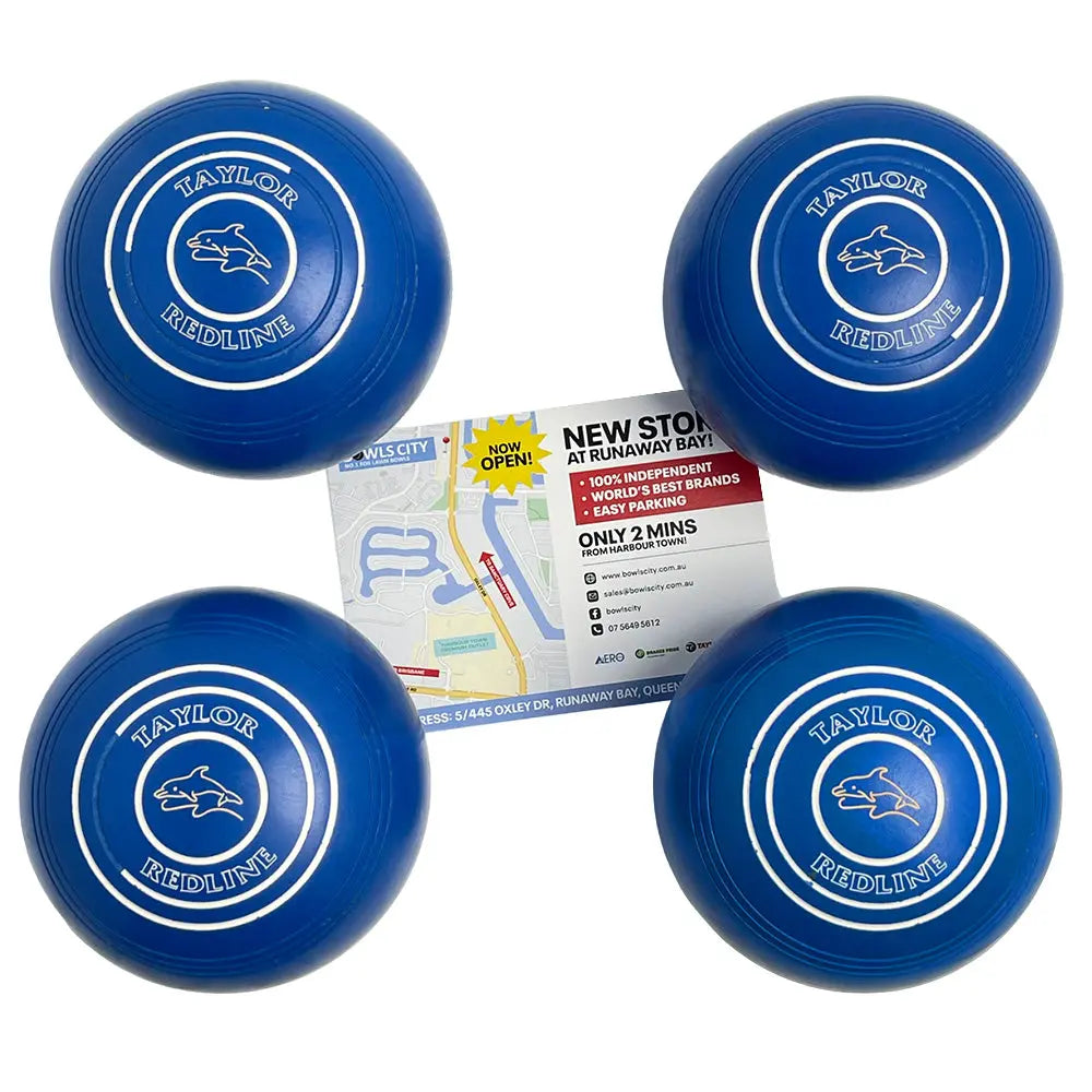 Taylor (Pre-Owned) Redline  Lawn Bowls Size 4 Heavy Non-Gripped - Blue Taylor