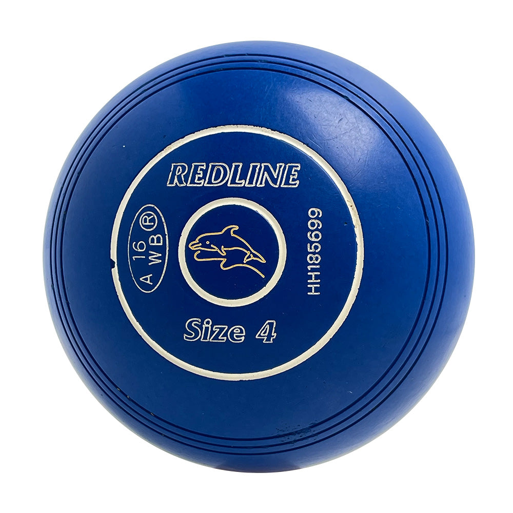 Taylor (Pre-Owned) Redline  Lawn Bowls Size 4 Heavy Non-Gripped - Blue