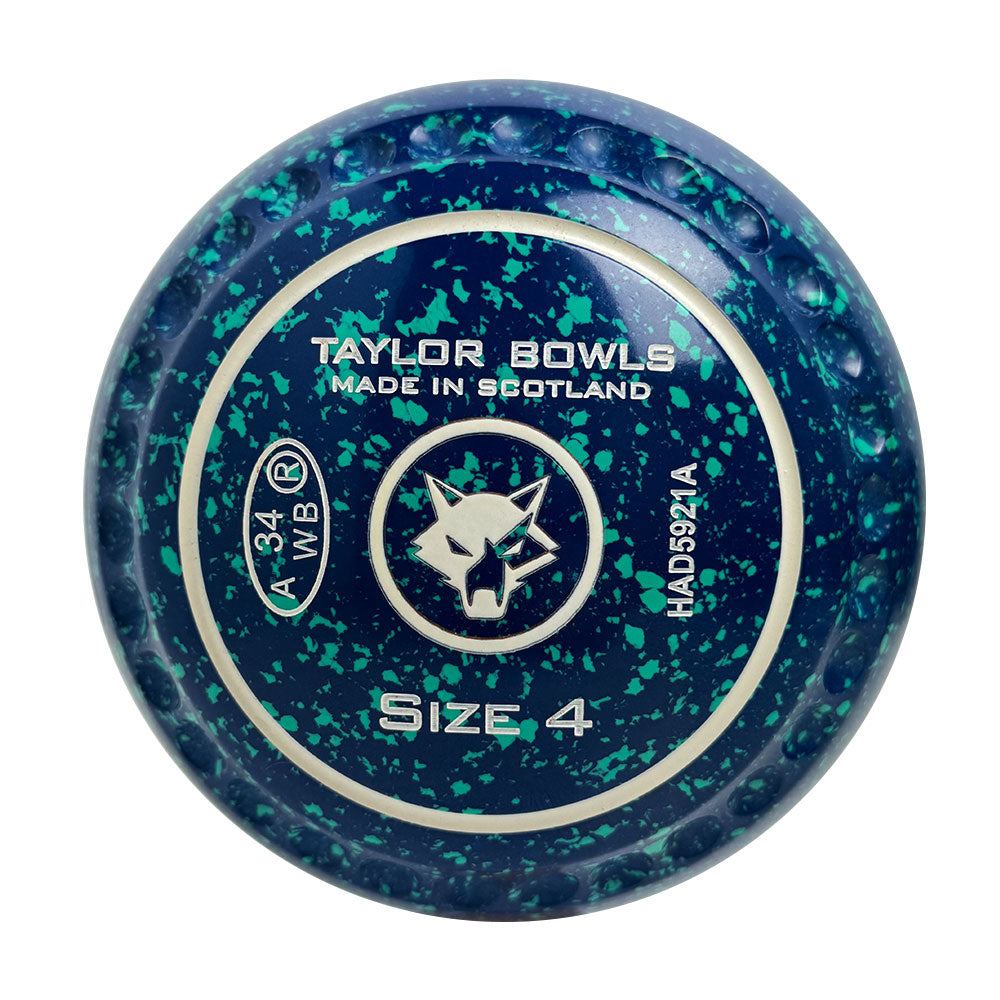 Taylor GTR Lawn Bowls Size 4 Heavy Gripped Blue/Mint HAD5921A