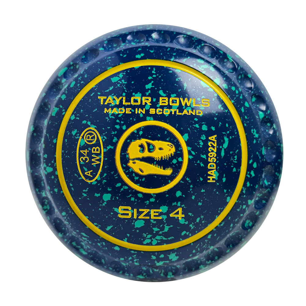 Taylor GTR Lawn Bowls Size 4 Heavy Gripped Blue/Mint HAD5922A
