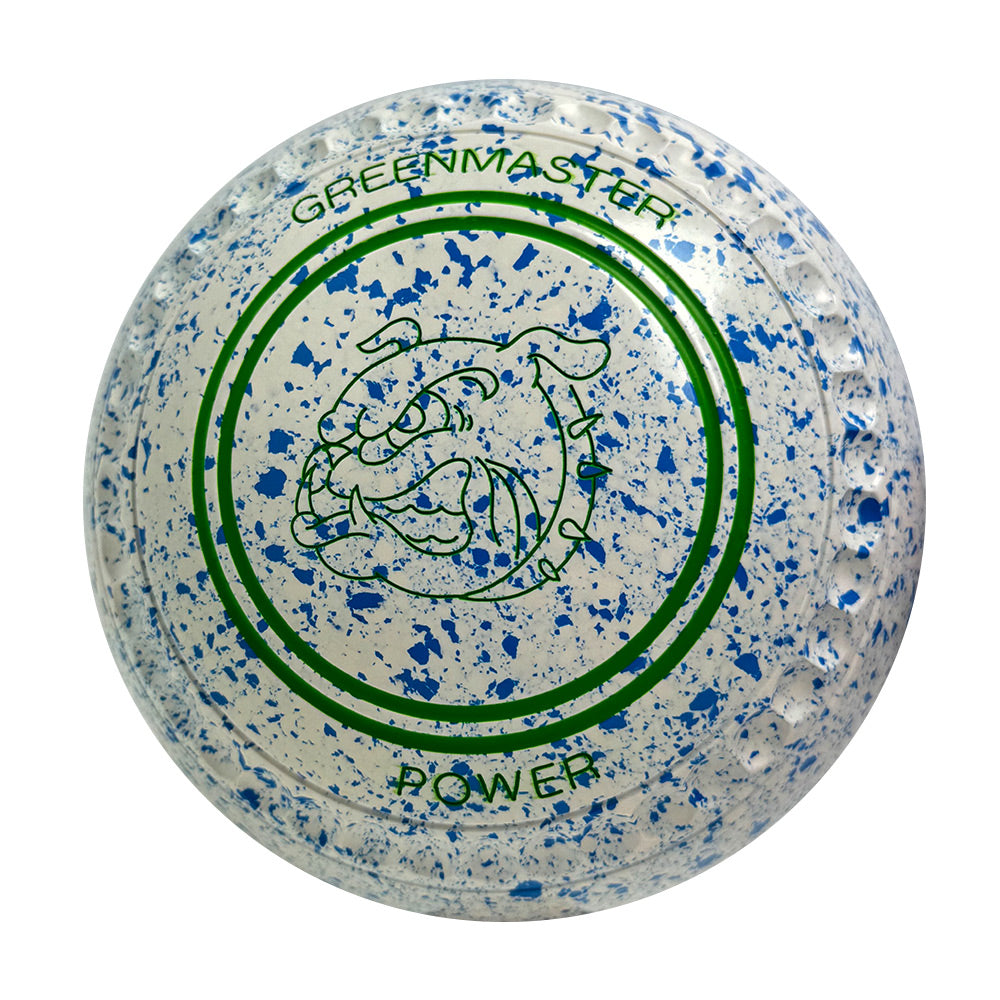 Greenmaster Power Lawn Bowls Size 3 Heavy Gripped White/Blue - AD9673A