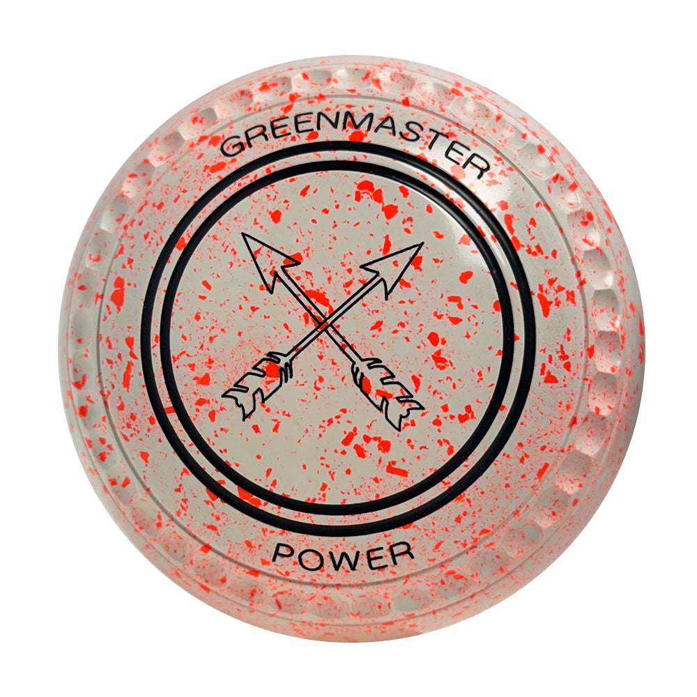 Greenmaster Power Lawn Bowls Size 3 Heavy Gripped White/Orange - AD9674A