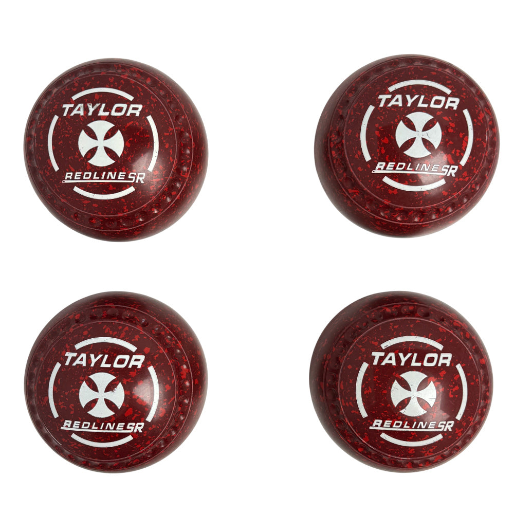 Taylor (Pre-Owned) Redline SR Lawn Bowls Size 2 Heavy Gripped - Maroon/Red Speckle HAB509716A