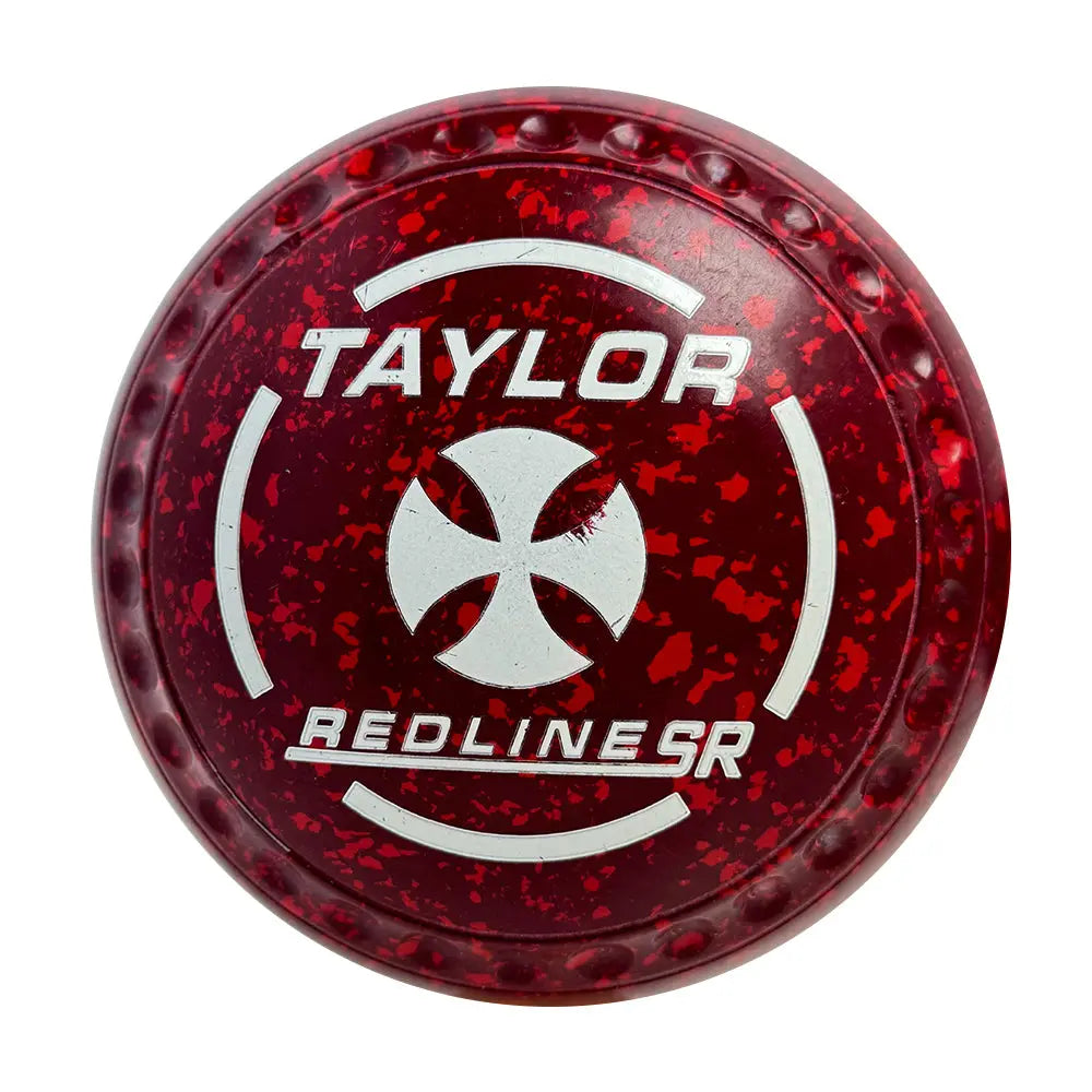 Taylor (Pre-Owned) Redline SR Lawn Bowls Size 2 Heavy Gripped - Maroon/Red Speckle HAB509716A - Bowls City