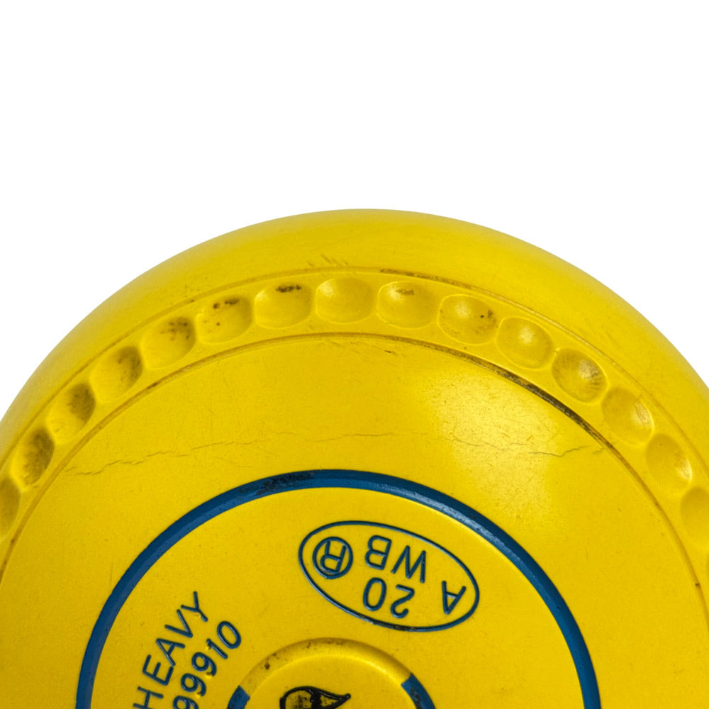 Greenmaster (Pre-Owned) Power Lawn Bowls Size 4 Heavy Gripped - Yellow - L299910