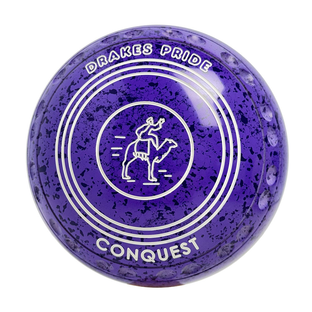 Drakes Pride Conquest Lawn Bowls Size 2 Heavy Gripped Light Purple/Dark Purple Y1-9946