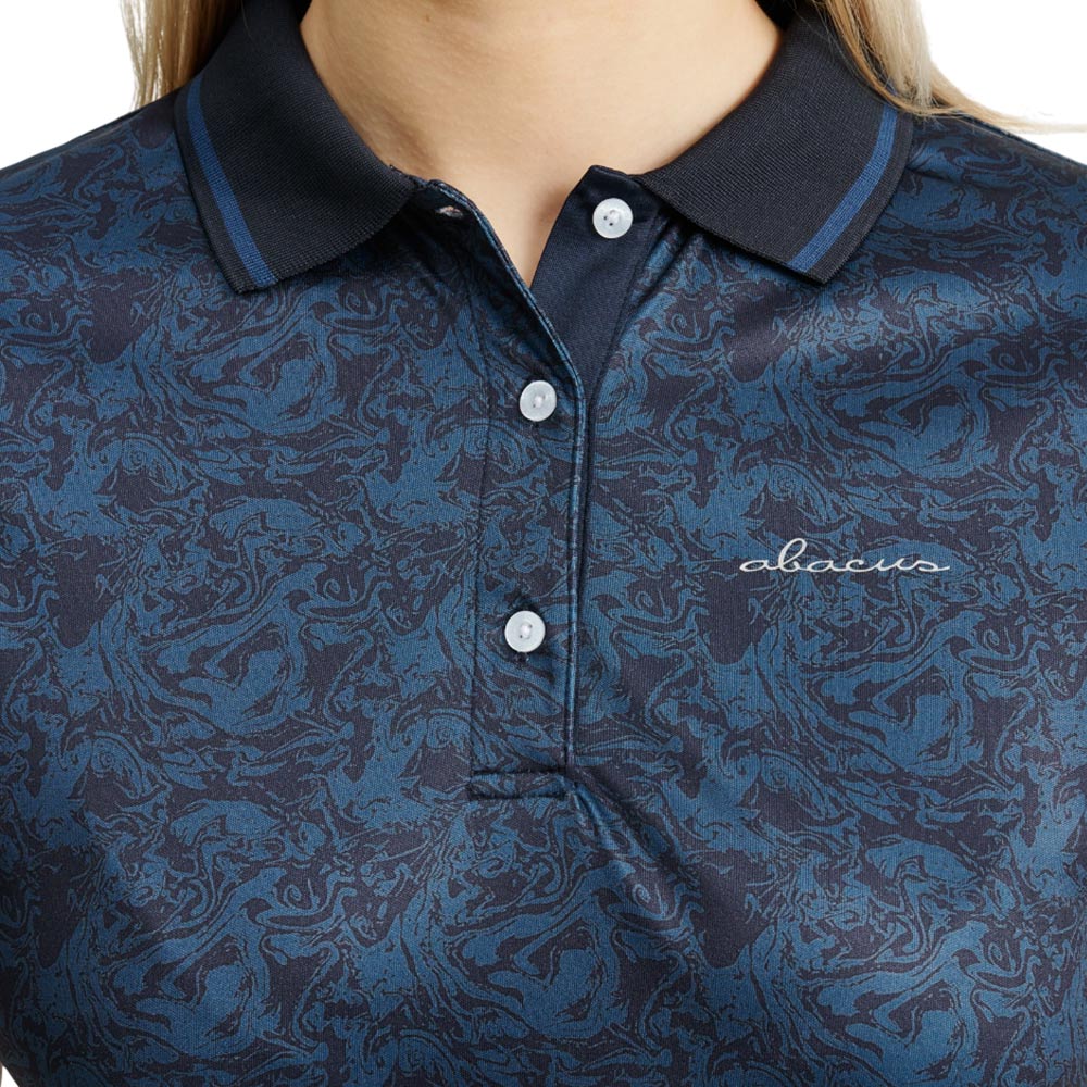 Abacus Womens Short Sleeve Cherry Polo - Blue