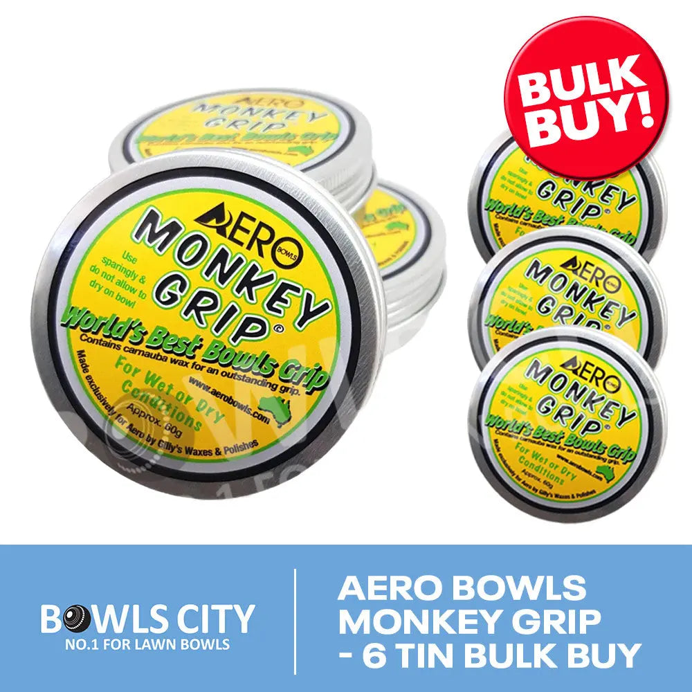 Aero Bowls Monkey Grip - 6 Tin Bulk Buy - Bowls City