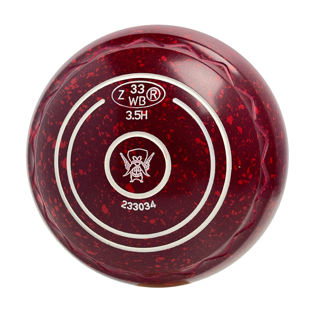 Aero Dynamic Lawn Bowls 3.5 Heavy Z-Scoop Maroon Red - 233034