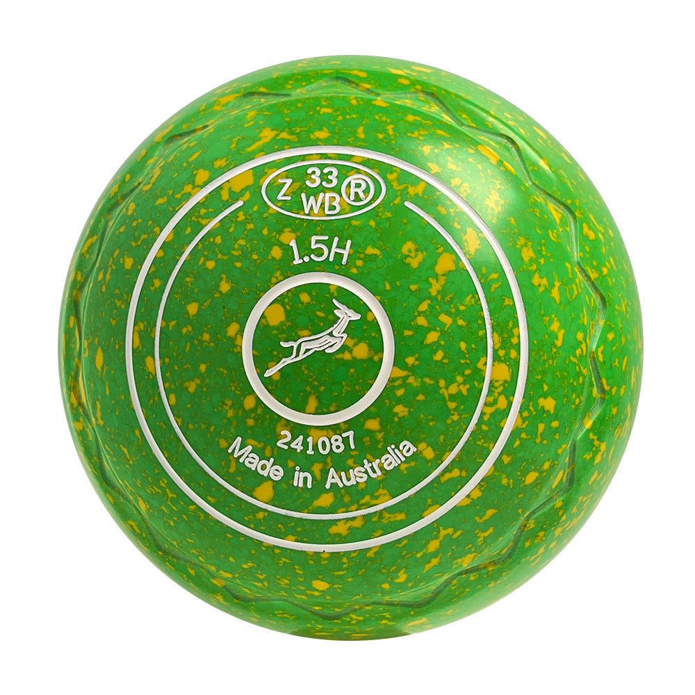 Aero Optima Lawn Bowls 1.5 Heavy Z-Scoop Lime - 241087