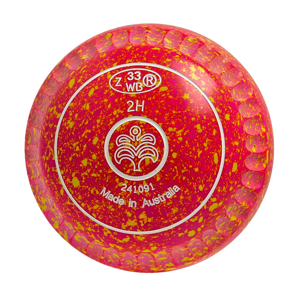 Aero Optima Lawn Bowls 2 Heavy Enhance Grip Tequila Sunrise - 241091