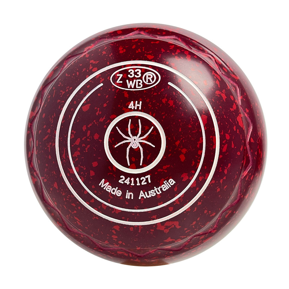 Aero Optima Lawn Bowls 4 Heavy Z-Scoop Maroon Red - 241127
