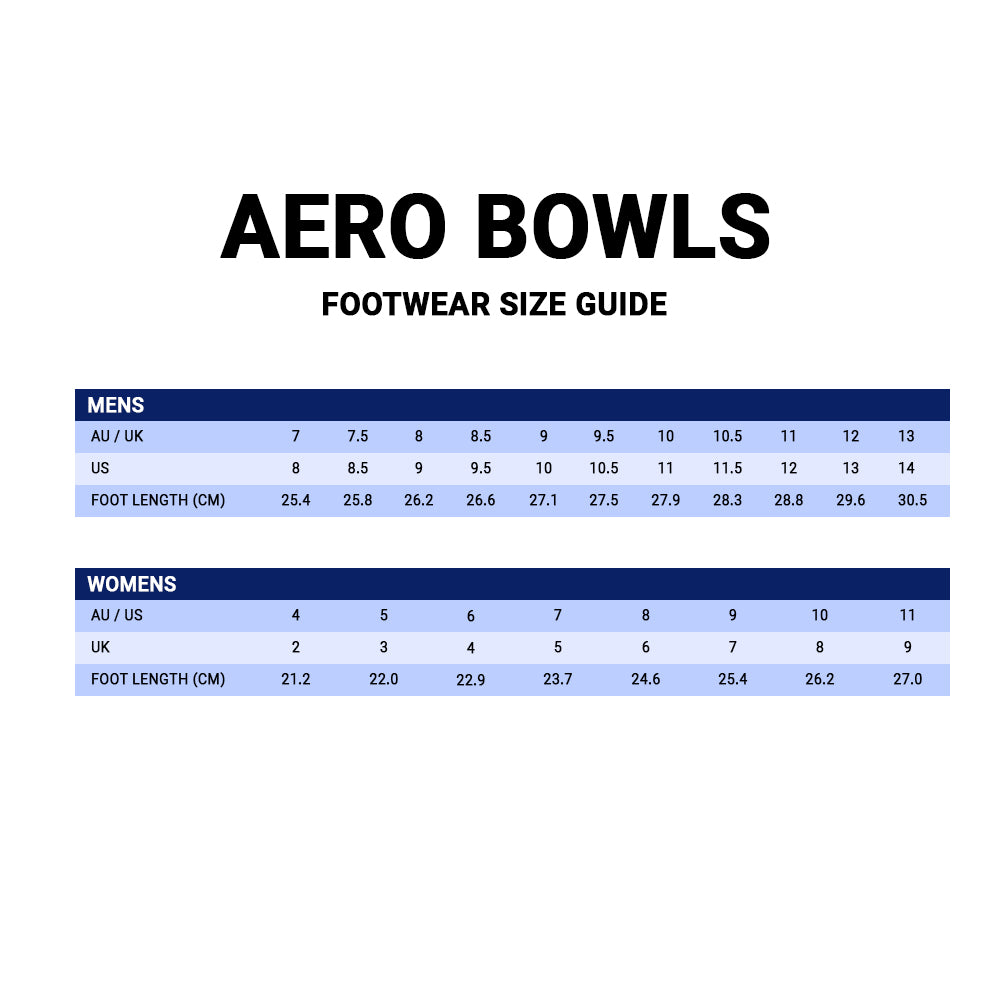 Aero Bowls Mens Nirvana Lawn Bowls Shoe - Storm - Bowls City