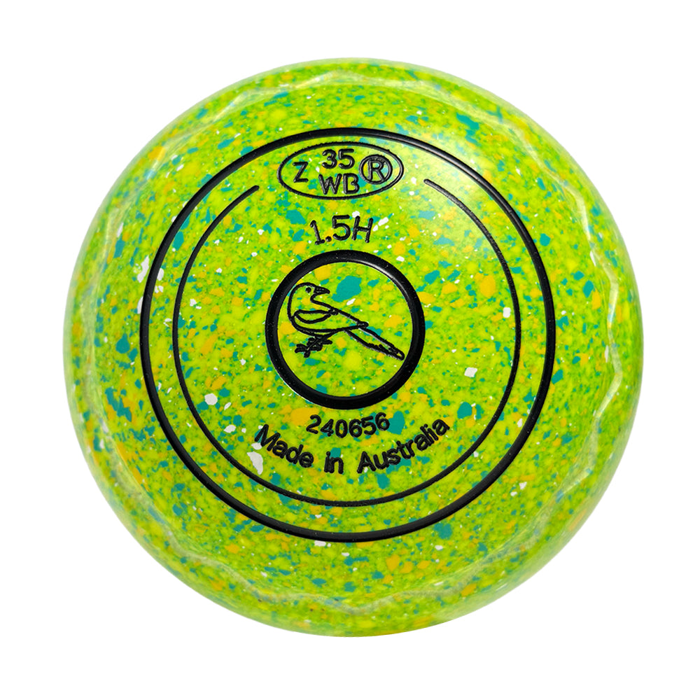 Aero Optima Lawn Bowls 1.5 Heavy Z-Scoop Citrus - 240656
