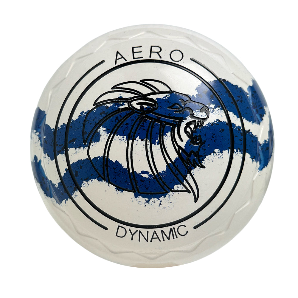 Aero Dynamic Lawn Bowls 3.5 Heavy Z-Scoop White/Ocean Swirl - 263867