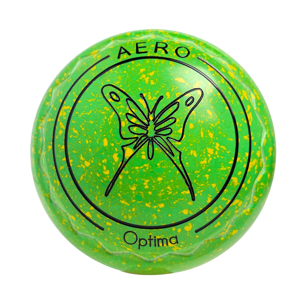Aero Optima Lawn Bowls 1 Heavy Z-Scoop Lime - 264055