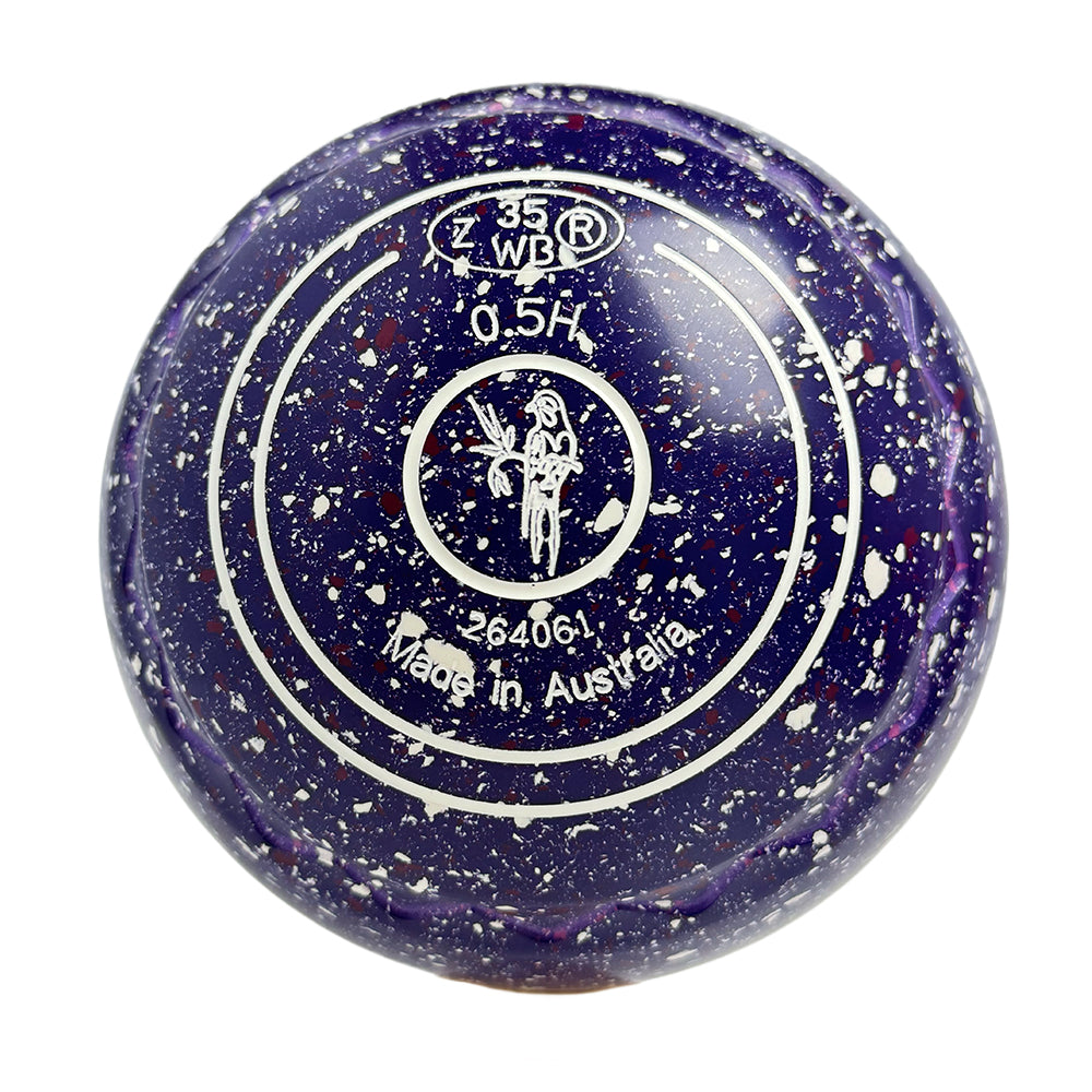 Aero Optima Lawn Bowls 0.5 Heavy Z-Scoop Purple Haze - 264061