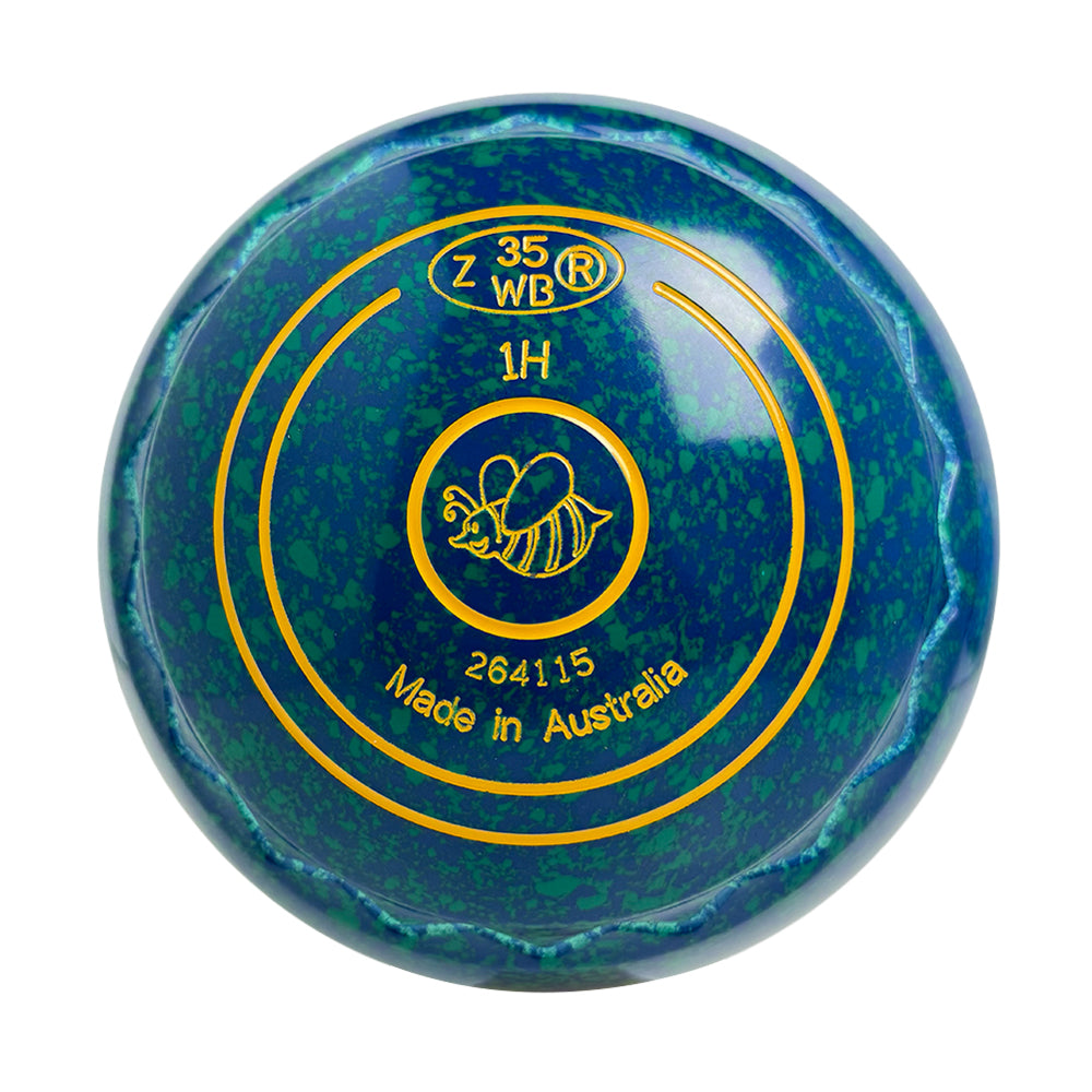 Aero Optima Lawn Bowls 1 Heavy Z-Scoop Aqua - 264115