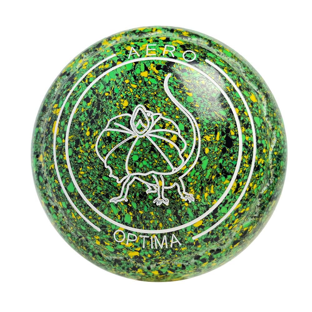 Aero Optima Lawn Bowls 3 Heavy Z-Scoop Jungle - 264137