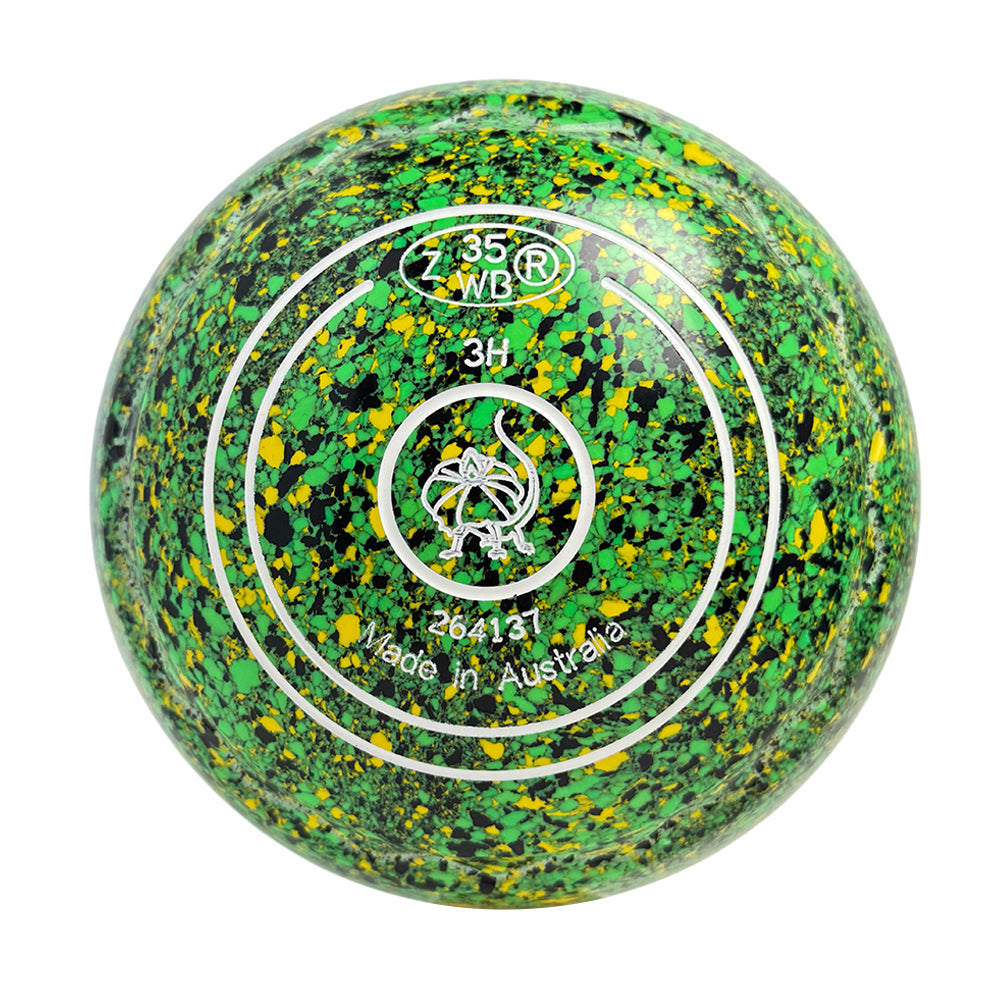 Aero Optima Lawn Bowls 3 Heavy Z-Scoop Jungle - 264137