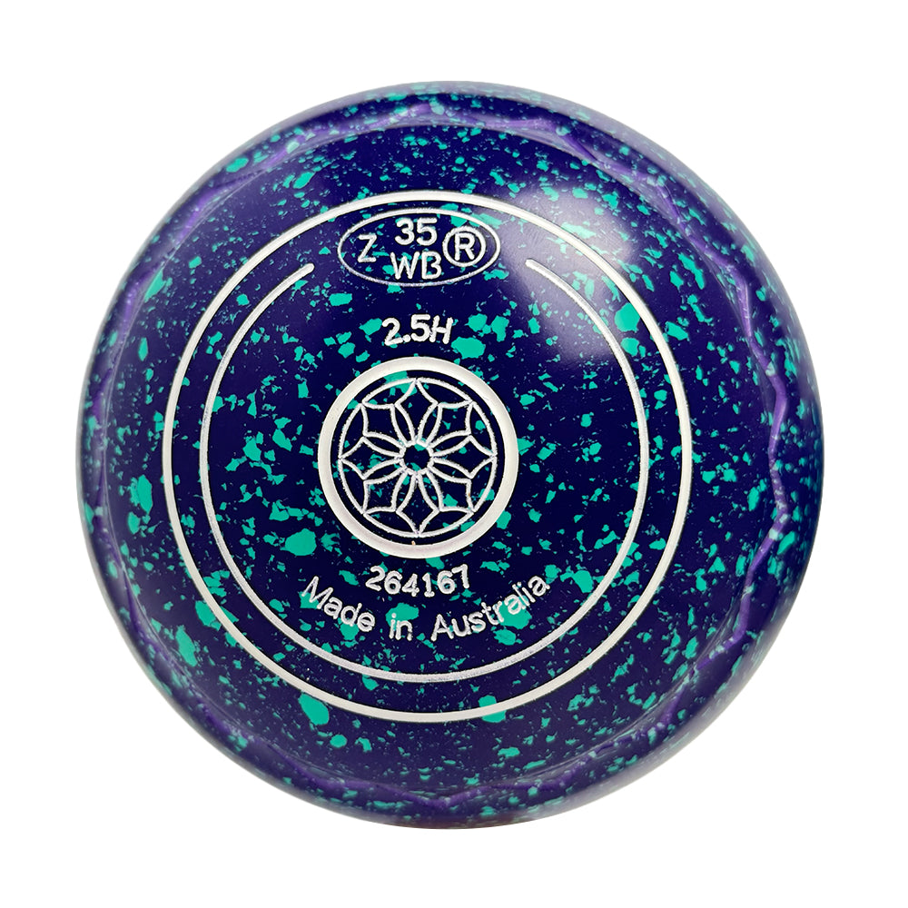 Aero Optima Lawn Bowls 2.5 Heavy Z-Scoop Grape - 264167