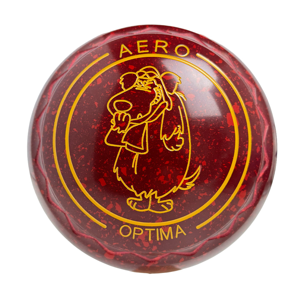 Aero Optima Lawn Bowls 4 Heavy Z-Scoop Maroon Red - 264181