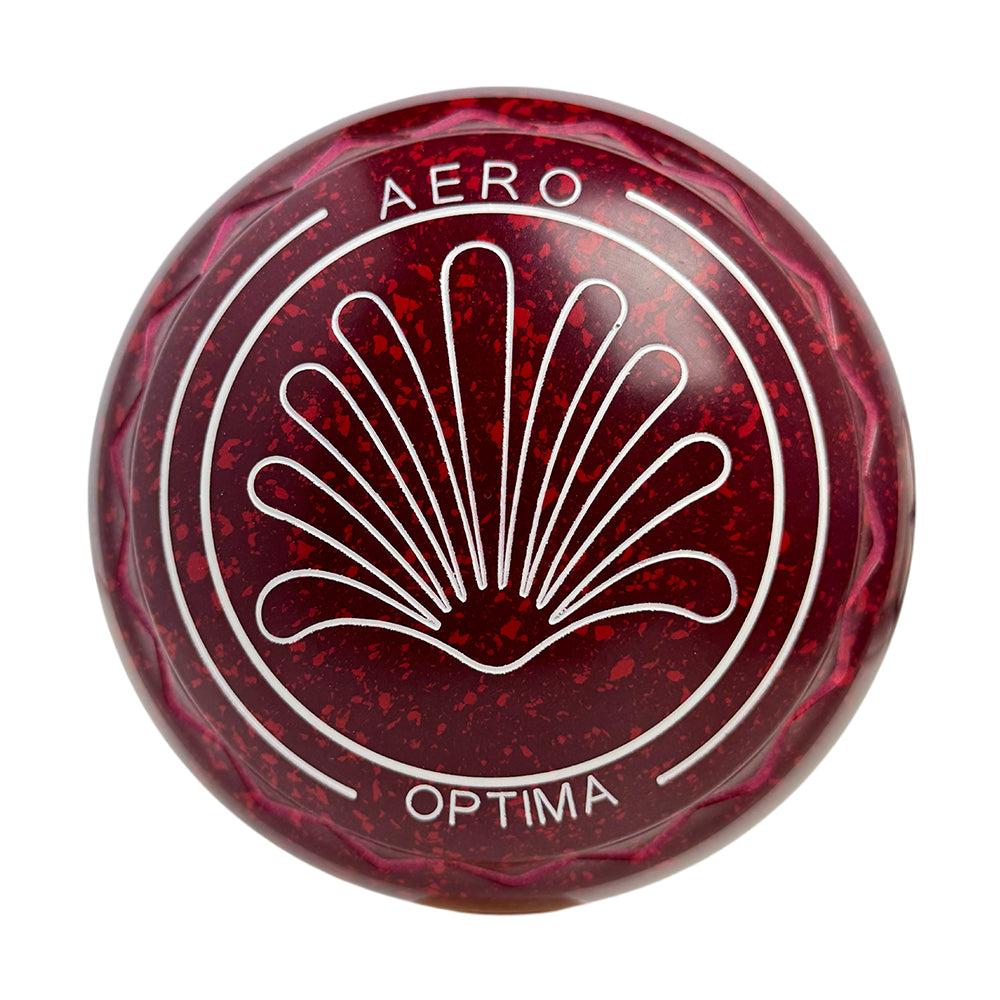 Aero Optima Lawn Bowls 2 Heavy Z-Scoop Maroon Red - 264183