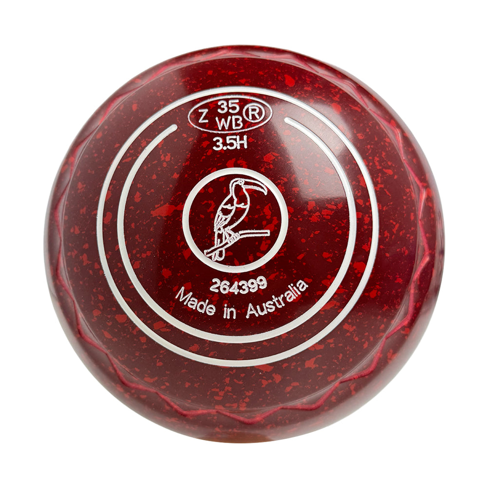 Aero Dynamic Lawn Bowls 3.5 Heavy Z-Scoop Maroon Red - 264399